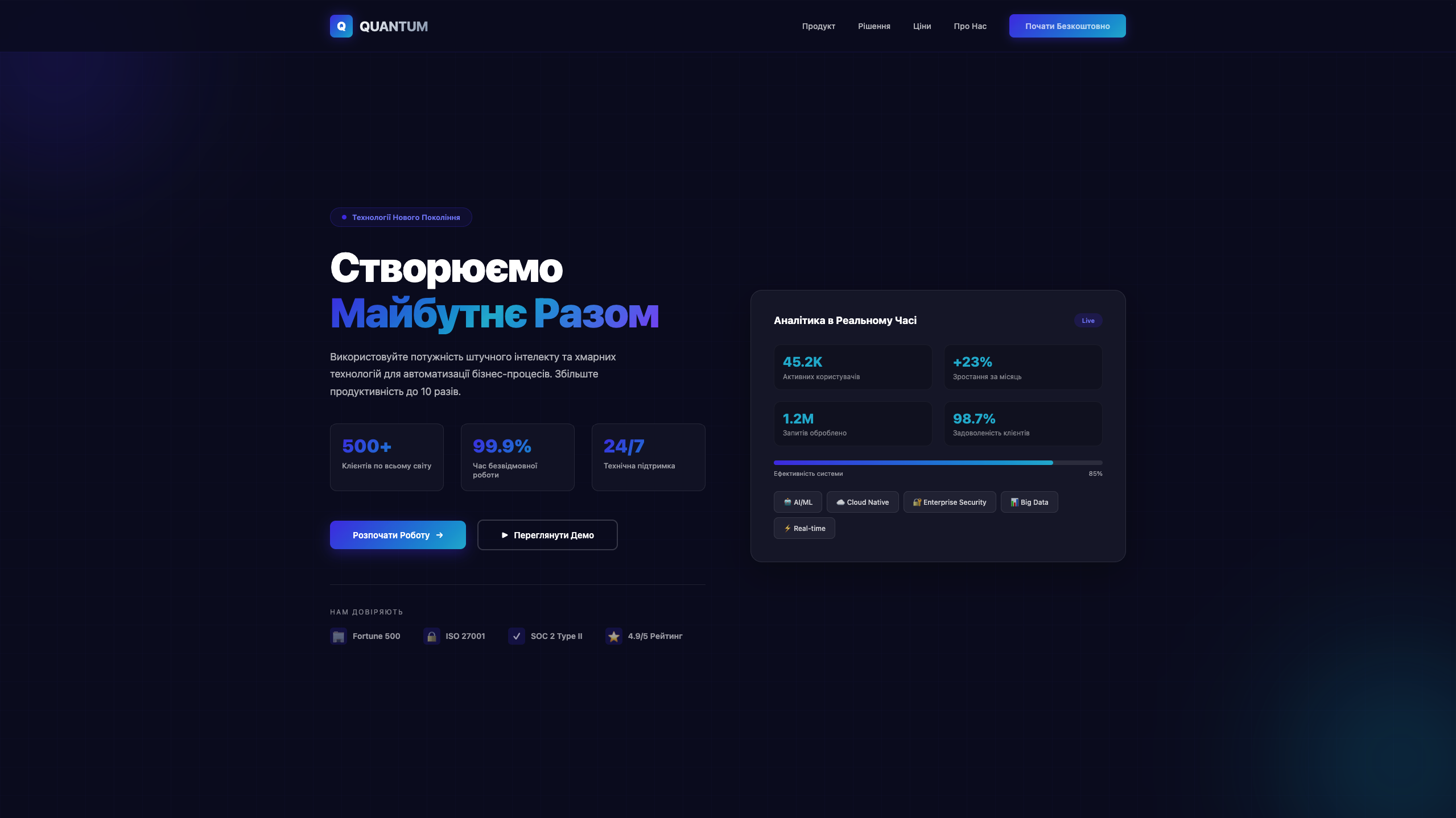 Quantum - AI платформа